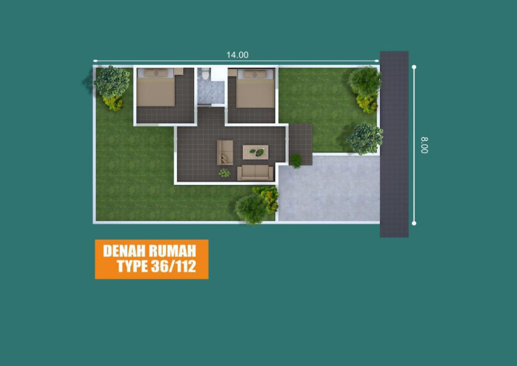 Blueprint Denah Asli Developer Type 36